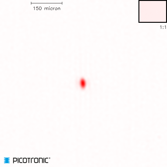 Punktlaser, rot, 650 nm, 24 mW, 5 V DC, Ø22x65 mm, Laserklasse 3B, Fokus einstellbar, Kabellänge 10…