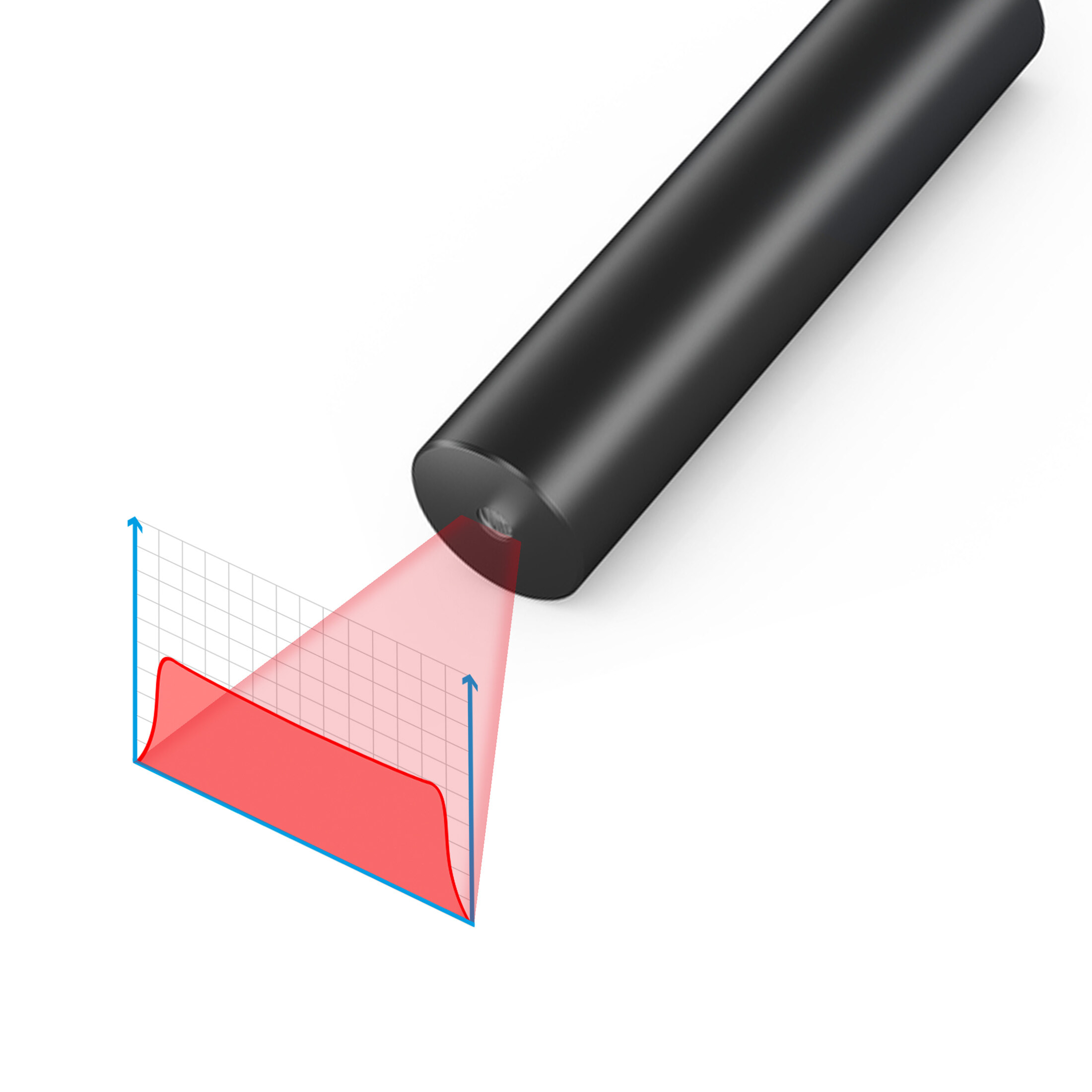 Linienlaser, rot, 650 nm, 100 °, 80 mW, 5 V DC, Ø18x60 mm, Laserklasse 3R, Fokus fixed (550mm), Kab…