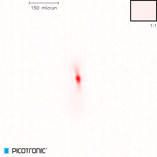 Punktlaser, rot, 670 nm, 2.5 mW, 3 V DC, Ø12x34 mm, Laserklasse 3R, Fokus einstellbar, Kabellänge 1…