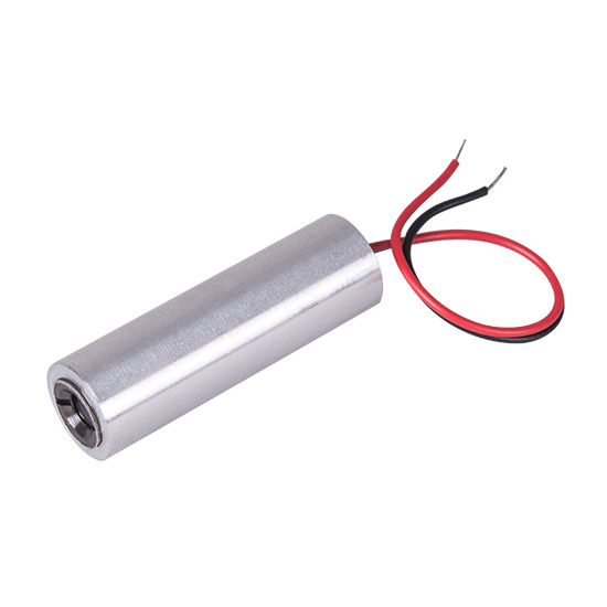 Dot laser, red, 650 nm, 1 mW, 3 V DC, Ø14x45 mm, Laser Class 2, Focus fixed (10.0m), Cable length 1…