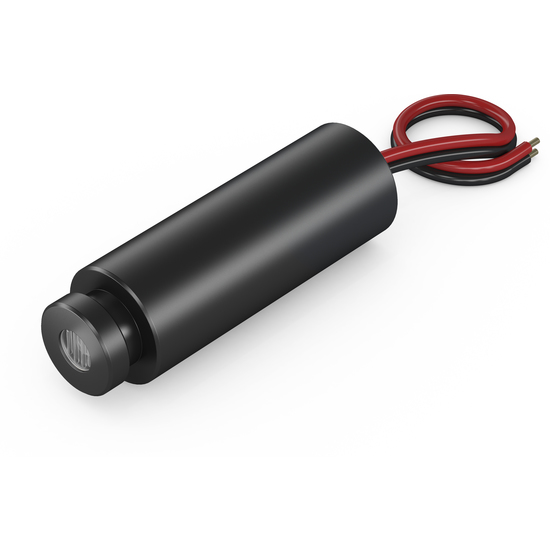 Dot laser, red, 635 nm, 0.4 mW, 24 V DC, Ø12x45 mm, Laser Class 1, Focus adjustable, Cable length 1…