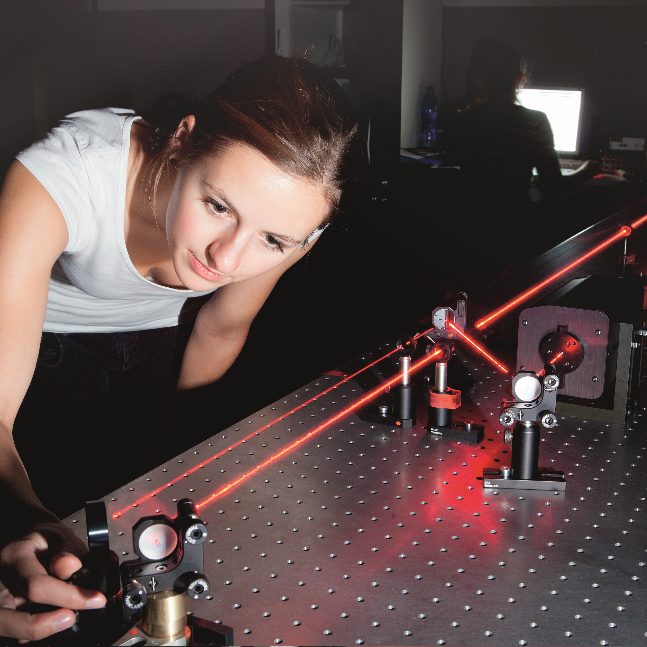Dot laser, red, 650 nm, 0.4 mW, 3 V DC, Ø8x25 mm, Laser Class 1, Focus adjustable, Cable length 100…