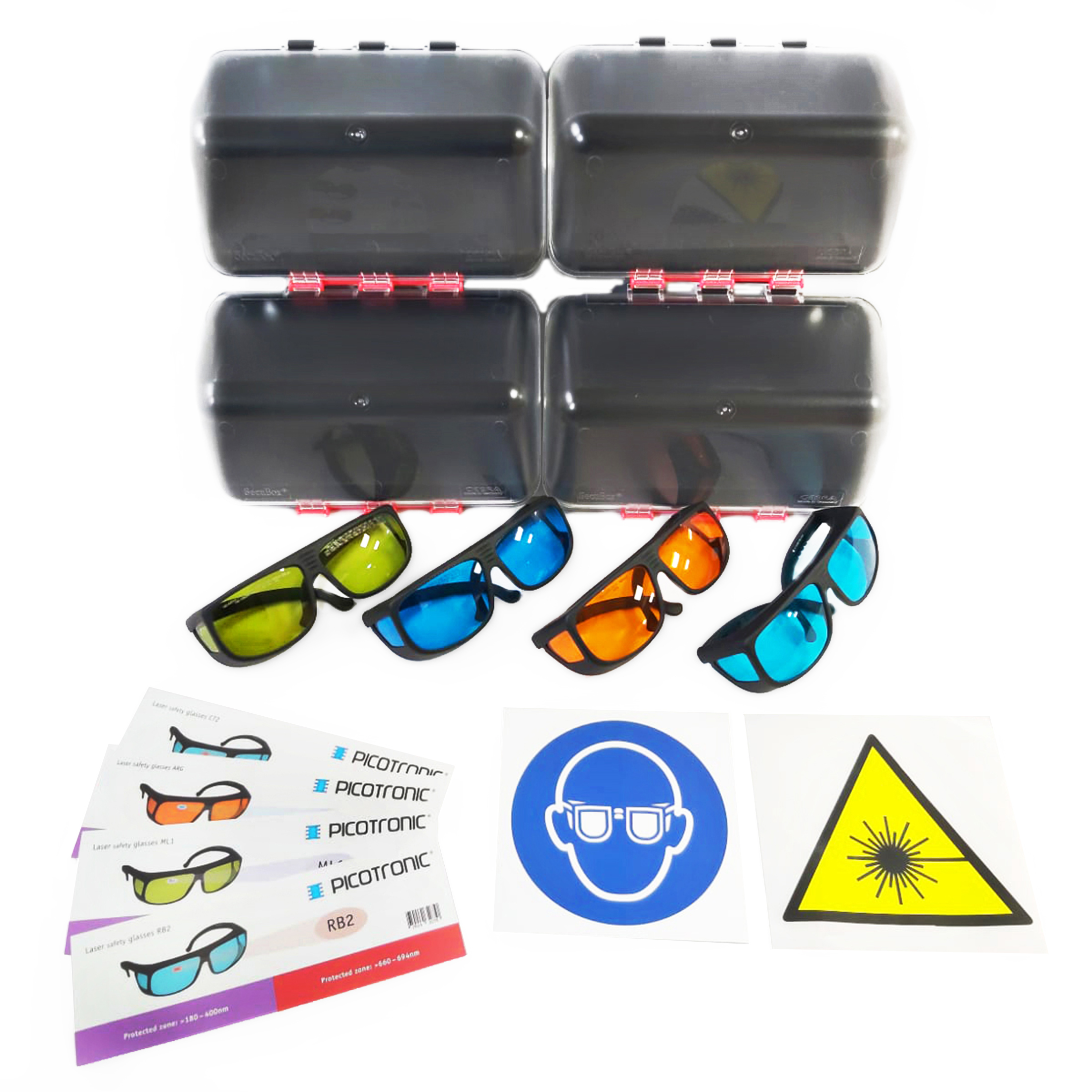 Laserschutzbrillen-Set, zertifiziert nach DIN EN207, 180-1100nm. Zum Laserschweißen, Laserschneiden…