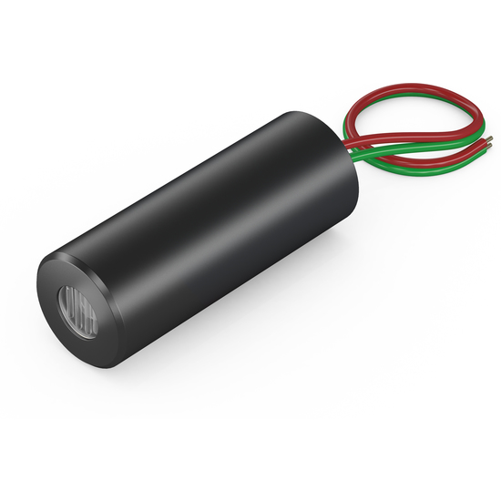 Linienlaser, rot, 635 nm, 90 °, 3 mW, 4,5 V DC, Ø12x32 mm, Laserklasse 1, Fokus fixed (3000mm), Kab…