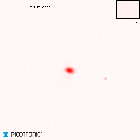 Punktlaser, rot, 650 nm, 1 mW, 3 V DC, Ø7x14 mm, Laserklasse 2, Fokus einstellbar, Kabellänge 100 mm
